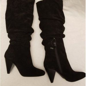 Black Knee high Slouch Boot